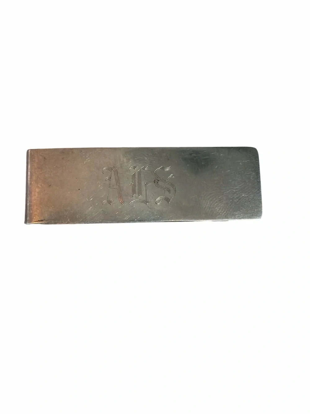 Tiffany & Co. Sterling Silver Money Clip Engraved with Initials
